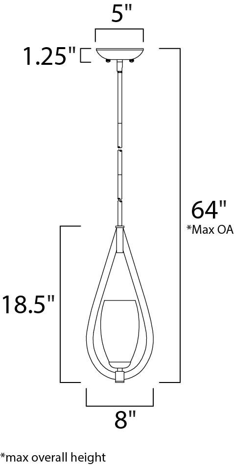 Elan 1 Light 8 inch Polished Chrome Mini Pendant Ceiling Light