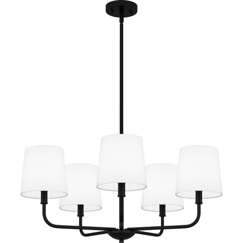 Gallagher 5 Light 28 inch Matte Black Chandelier Ceiling Light