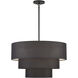 Bainbridge 5 Light 28 inch Black Pendant Chandelier Ceiling Light, Medium