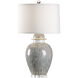 Chelsea House 33 inch 100.00 watt White/Gray Marblized/Gold/Clear Table Lamp Portable Light