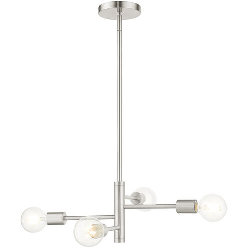 Bannister 4 Light 18 inch Brushed Nickel Chandelier Ceiling Light