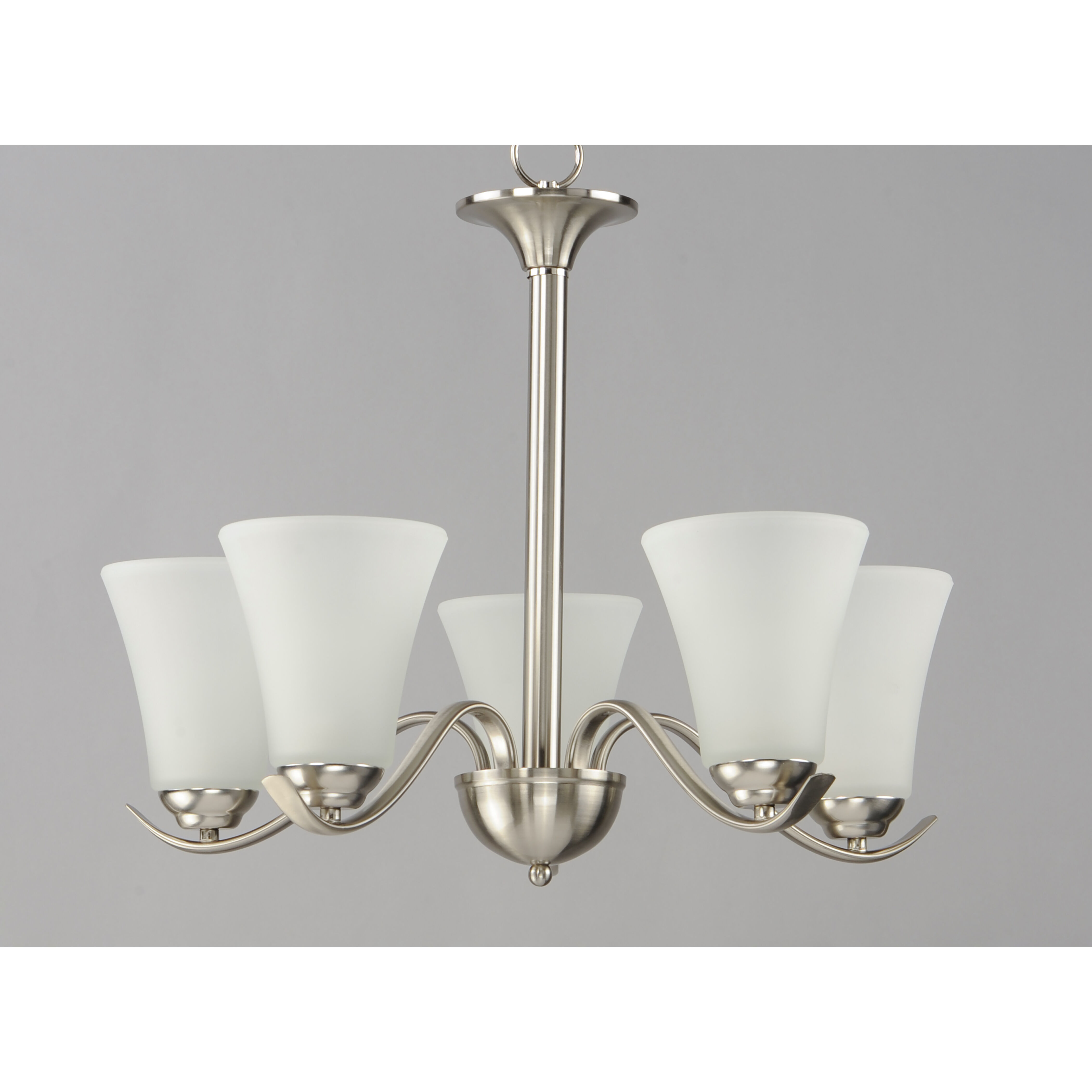 Vital 5 Light 23 inch Satin Nickel Chandelier Ceiling Light