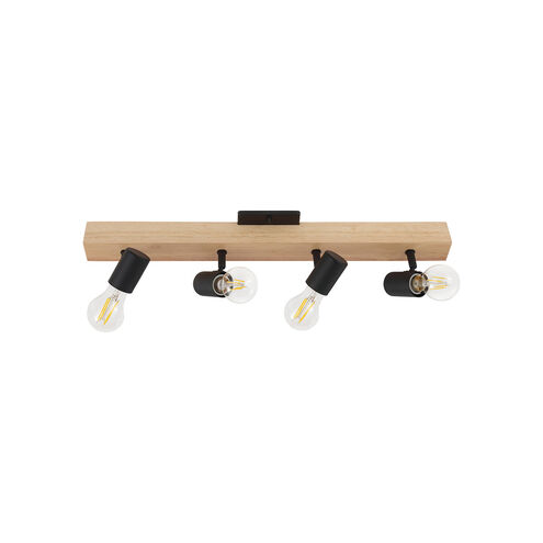 Kingswood 4 Light 120 Brown and Black Track Light Ceiling Light