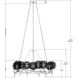 Dandelion 9 Light 38.5 inch Contemporary Silver Leaf and Silver and Contemporary Gold Leaf Chandelier Ceiling Light