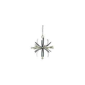 Victoria 8 Light 26 inch Satin Pewter With Matte Black Dining Chandelier Ceiling Light