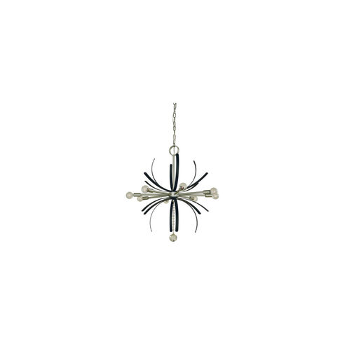 Victoria 8 Light 26 inch Satin Pewter With Matte Black Dining Chandelier Ceiling Light