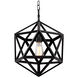 Canada 1 Light 14 inch Black Single Pendant Lighting Ceiling Light, Black Frame