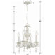 Paris Market 4 Light 13.5 inch Antique White Mini Chandelier Ceiling Light in Clear Hand Cut