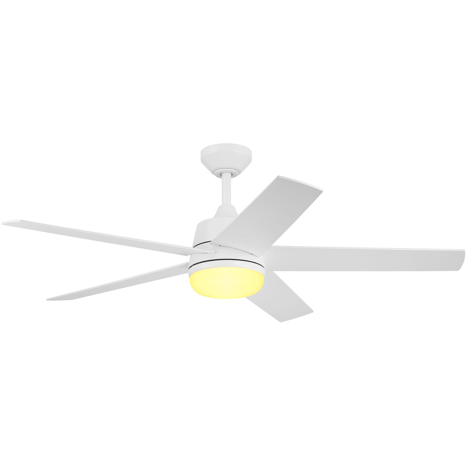 Astrea 52 inch Matte White with Reversible Matte White/Blonde Maple Blades Smart Color Fan