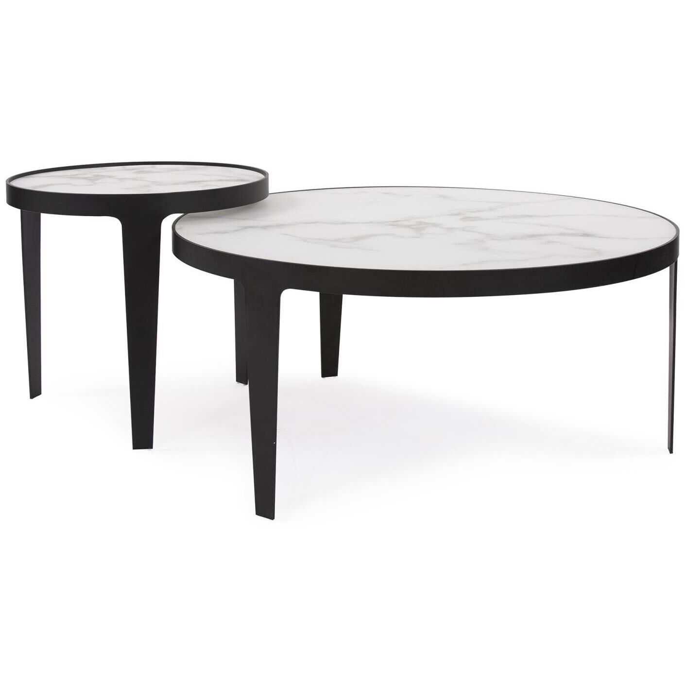 Costa 39.5 X 18 inch Black/White Coffee Table