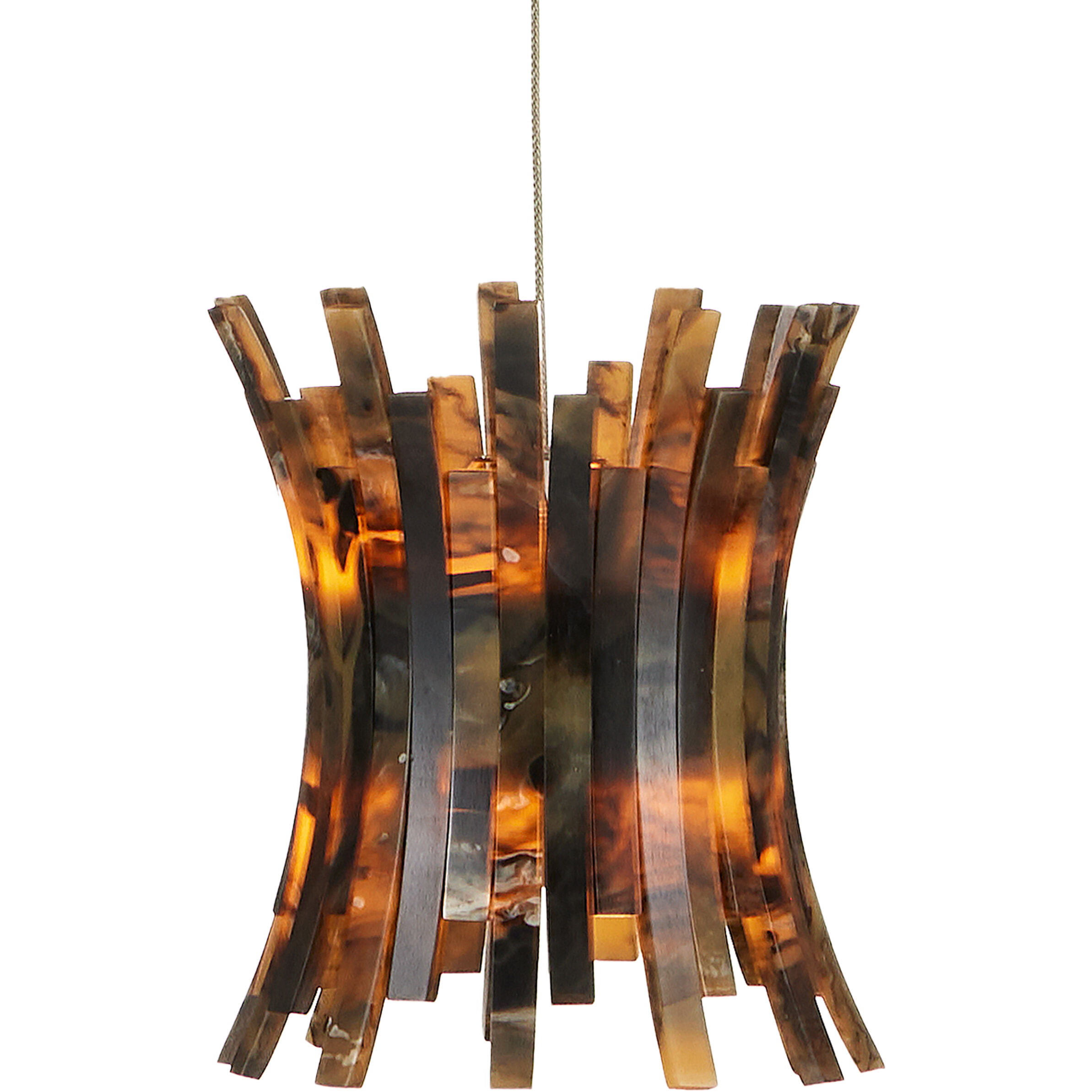 Alsop 7 Light 17 inch Brown and Silver Multi-Drop Pendant Ceiling Light
