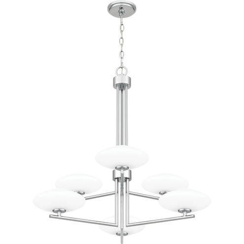 Chenal 6 Light 29.25 inch Polished Chrome Chandelier Ceiling Light