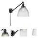 Seneca Falls 18 inch 60.00 watt Matte Black Swing Arm Wall Light, Franklin Restoration
