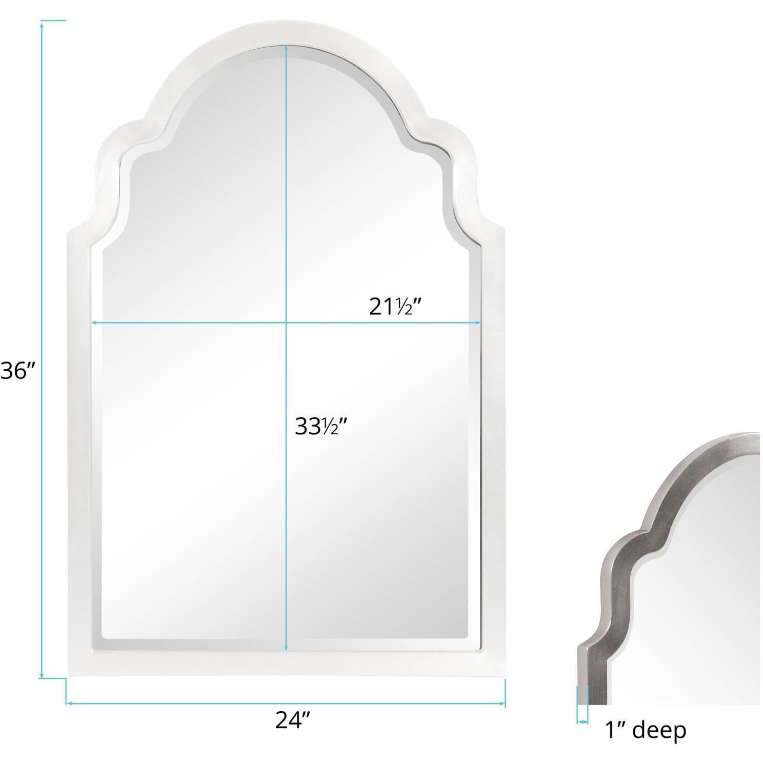 Sultan 36 X 24 inch Glossy White Wall Mirror 