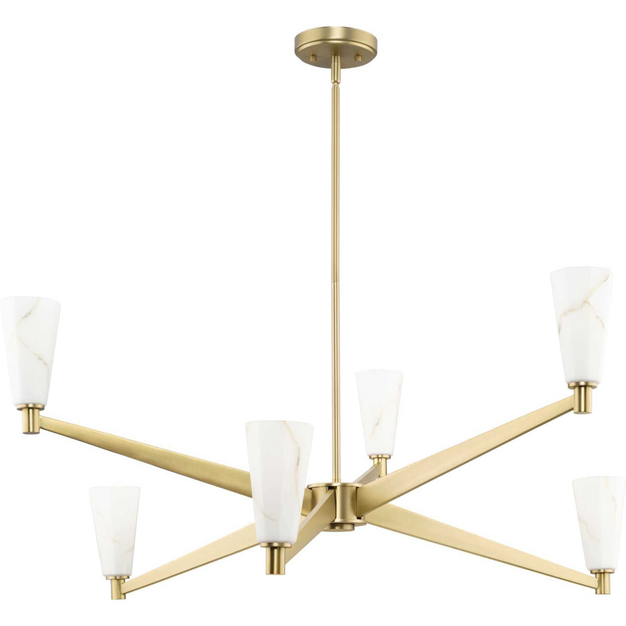 Tosca 6 Light 41 inch Brushed Bronze Chandelier Ceiling Light, Design Series
