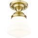 Vaughn 1 Light 10.5 inch Luxe Gold Flush Mount Ceiling Light