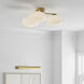 Champalimaud Marisol LED 26.75 inch Soft Brass Triple Flush Mount Ceiling Light, XL