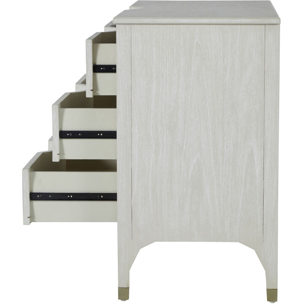 Sherman Cerused White / Stainless Gold Chest