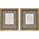 Motif II Black and Beige and Brown and Neutral Framed Art