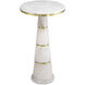Eleanora 11.75 inch Natural and Natural Brass Drinks Table