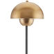 La Rue 36 inch 7 watt Brushed Brass and Black Table Lamp Portable Light