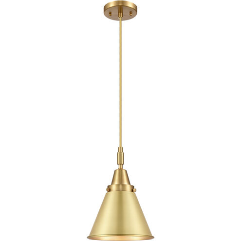 Downtown Urban Appalachian 1 Light 8 inch Satin Gold Mini Pendant Ceiling Light