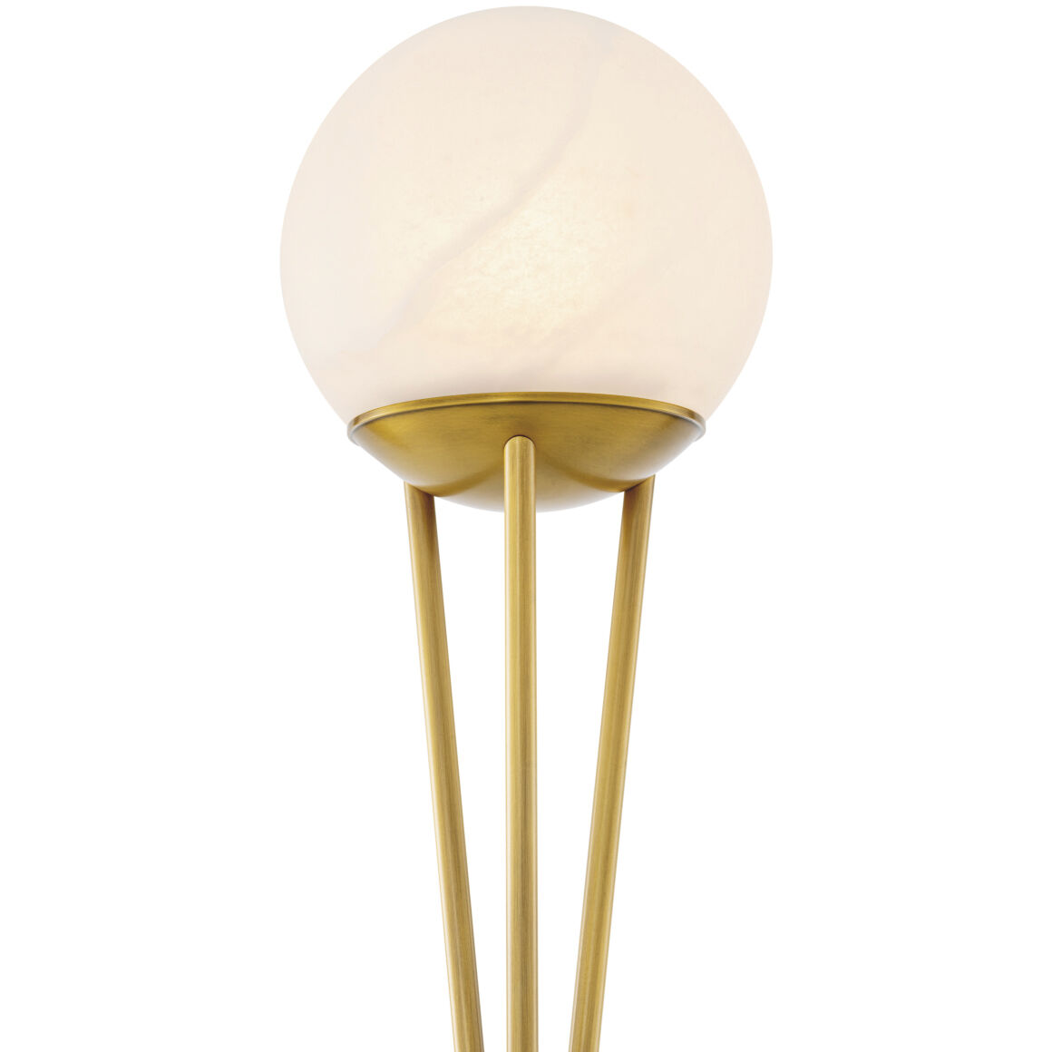 Izzy 55.12 inch 5 watt Antique Brass and Alabaster Floor Lamp Portable Light