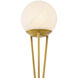Izzy 55.12 inch 5 watt Antique Brass and Alabaster Floor Lamp Portable Light
