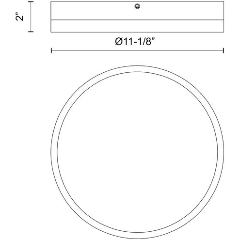 Alora Mood Adelaide LED 11.13 inch Aged Gold and White Flush Mount Ceiling Light