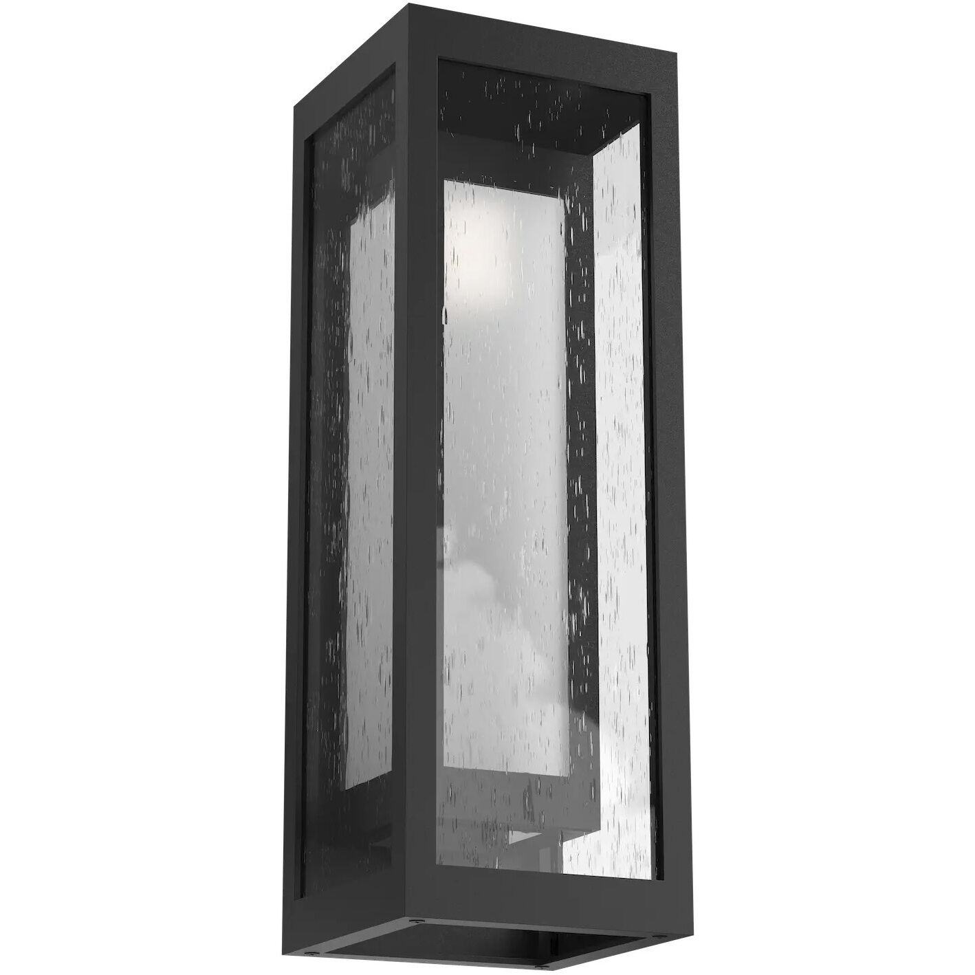Outdoor Sconce LED 18 inch Textured Black Outdoor Sconce, Double Box