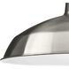 Metal Shade 1 Light Brushed Nickel Pendant Ceiling Light in Standard