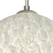 Coco 8 1 Light Satin Nickel Cord Pendant Ceiling Light in Incandescent, Carrera Glass