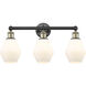 Cindyrella 3 Light 24 inch Black Antique Brass Bath Vanity Light Wall Light in Cased Matte White