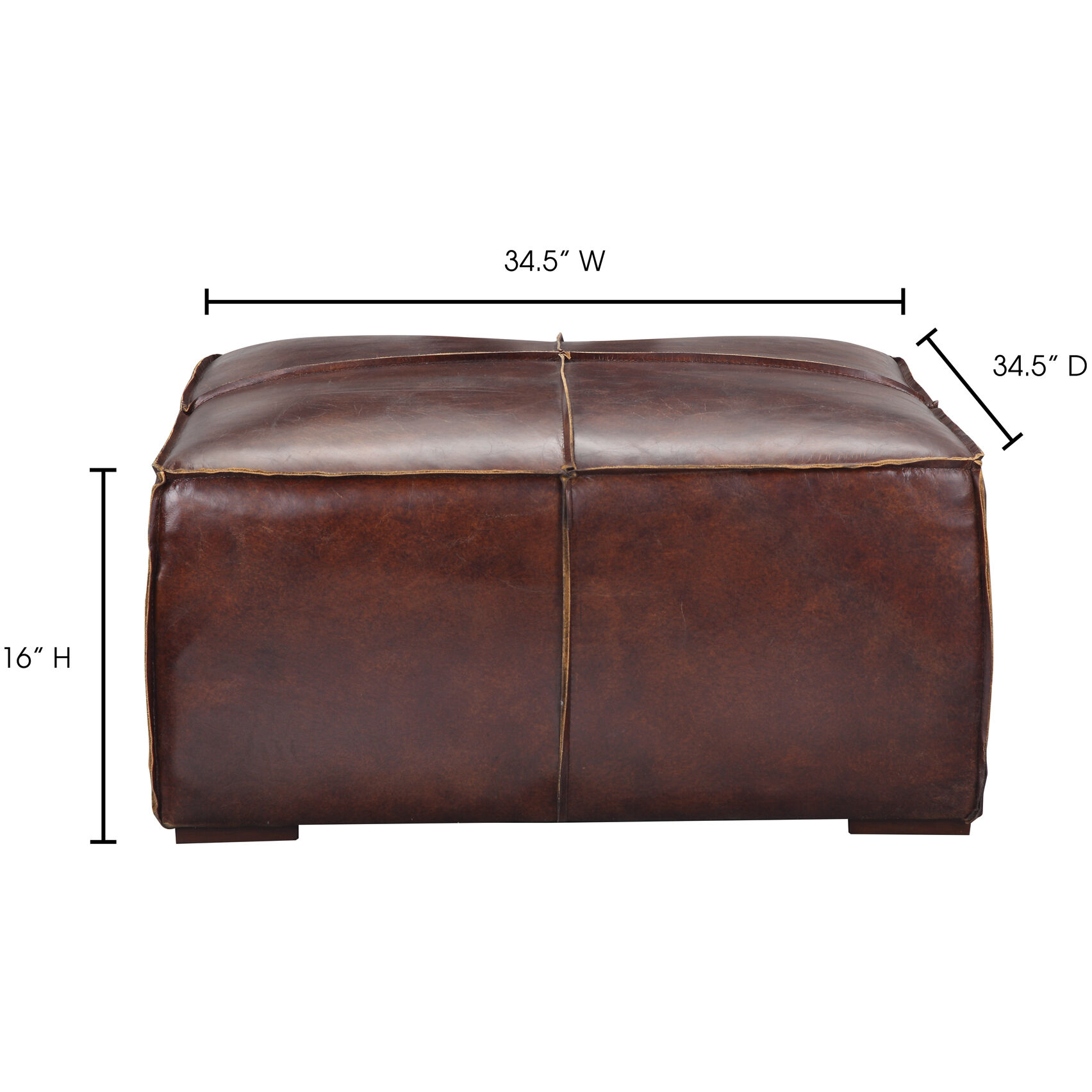 Kapa 16 inch Brown Ottoman