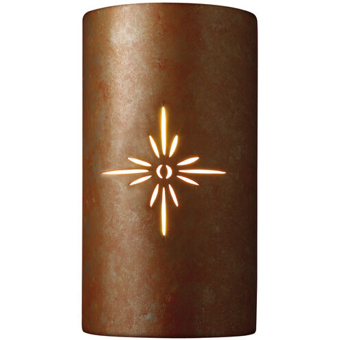 Sun Dagger 8 inch Rust Patina Wall Sconce Wall Light