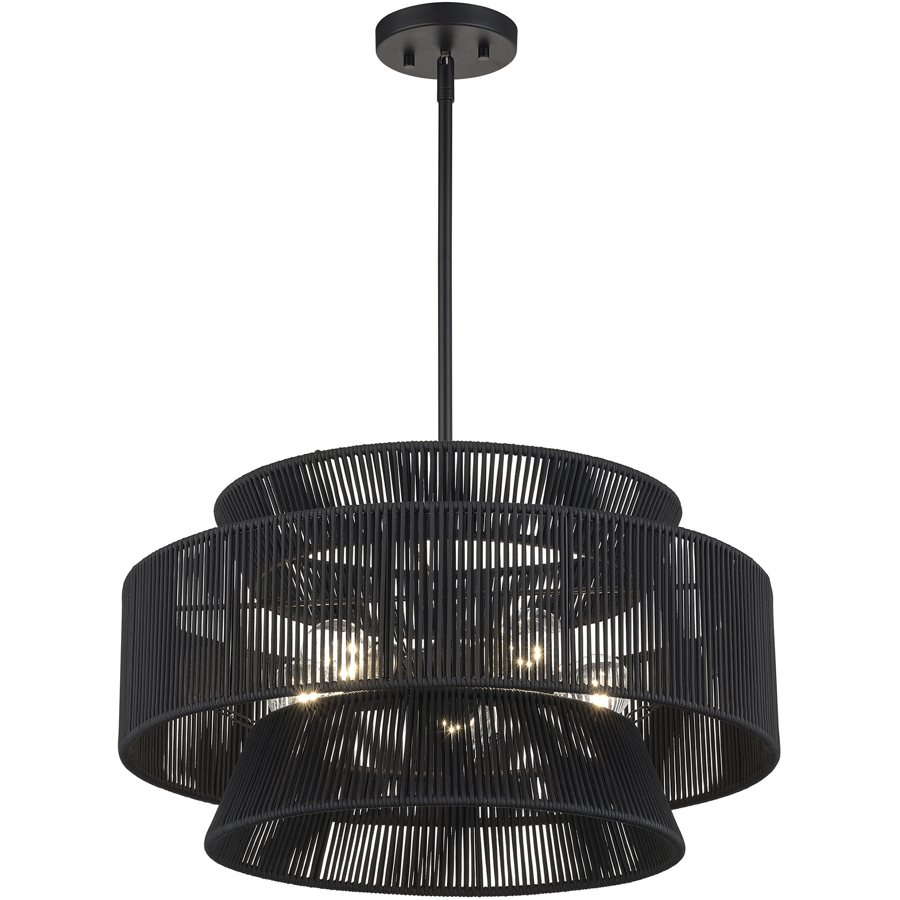 Florell 5 Light 22 inch Black Pendant Chandelier Ceiling Light
