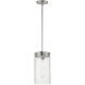 Pinn 1 Light 8 inch Satin Nickel Single Pendant Ceiling Light