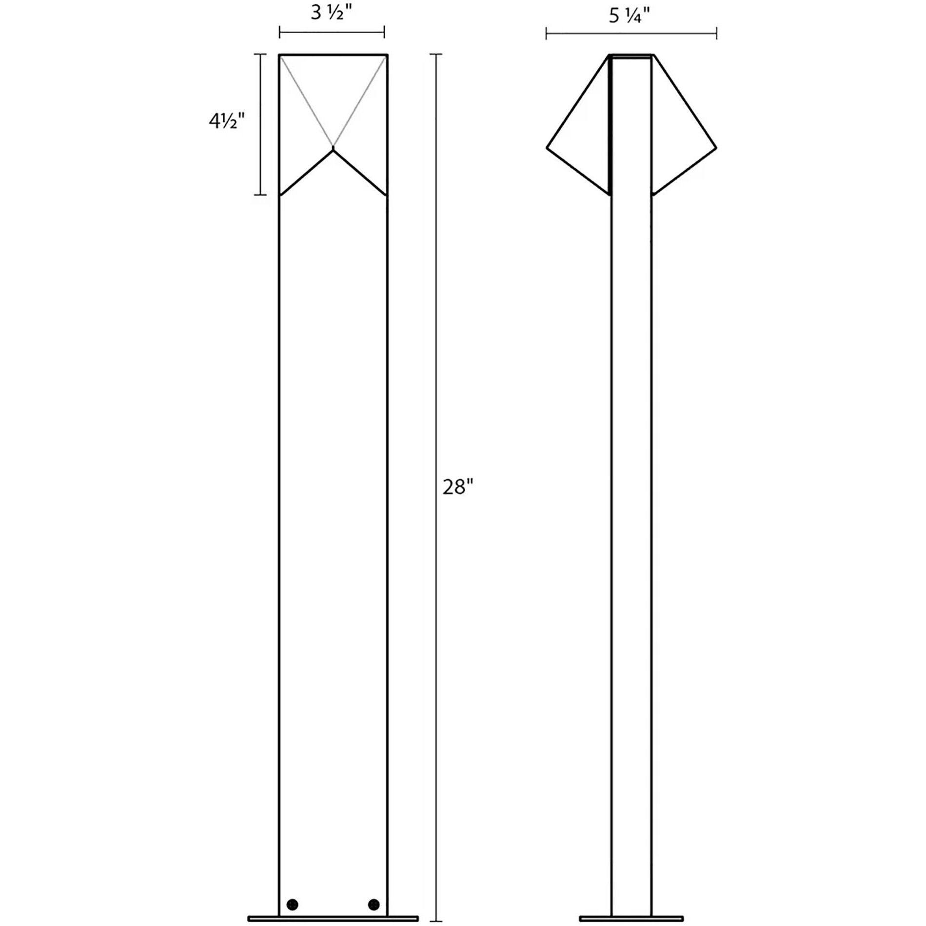 Triform Compact 12V 20 watt Textured Gray Bollard