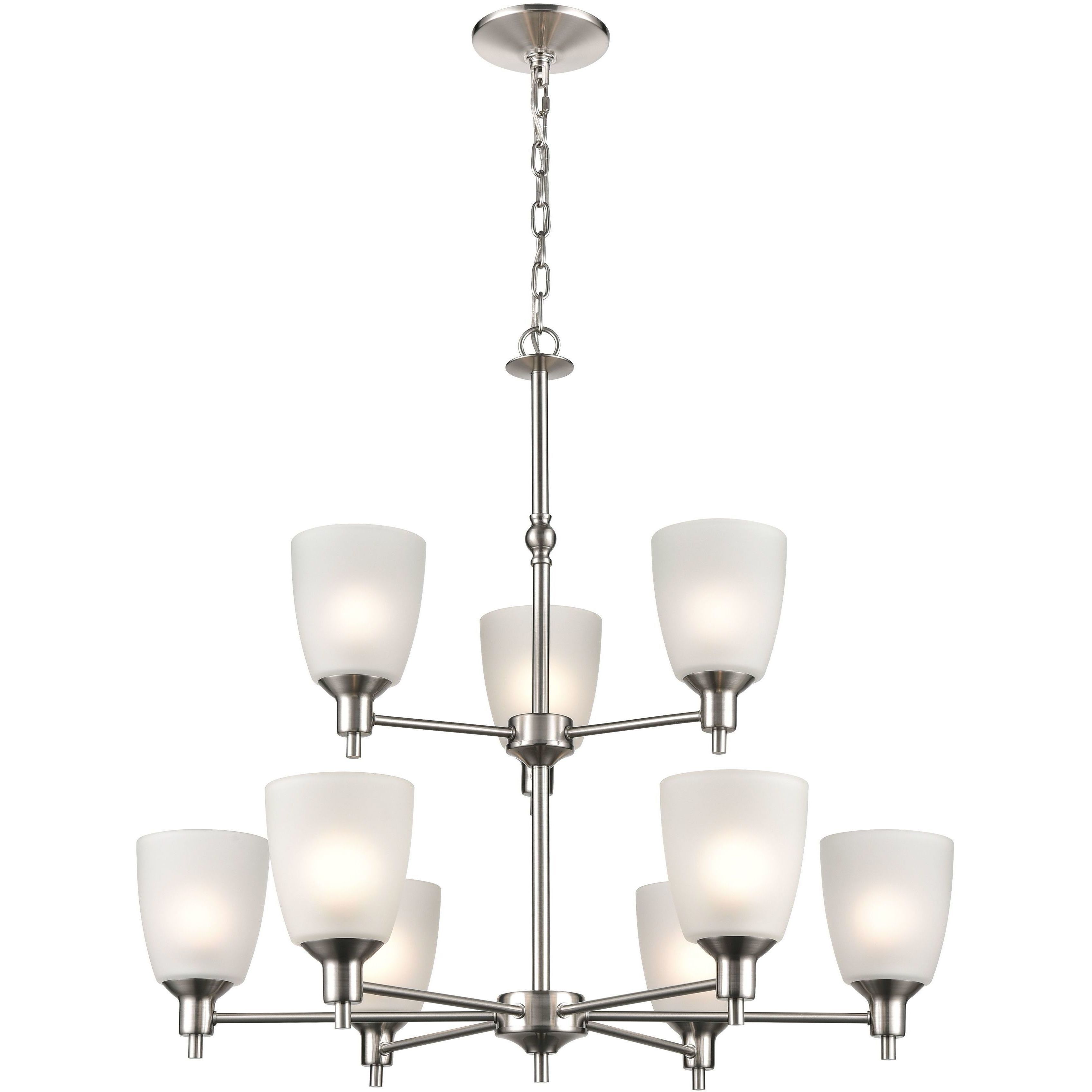 Jackson 9 Light 29 inch Brushed Nickel Chandelier Ceiling Light