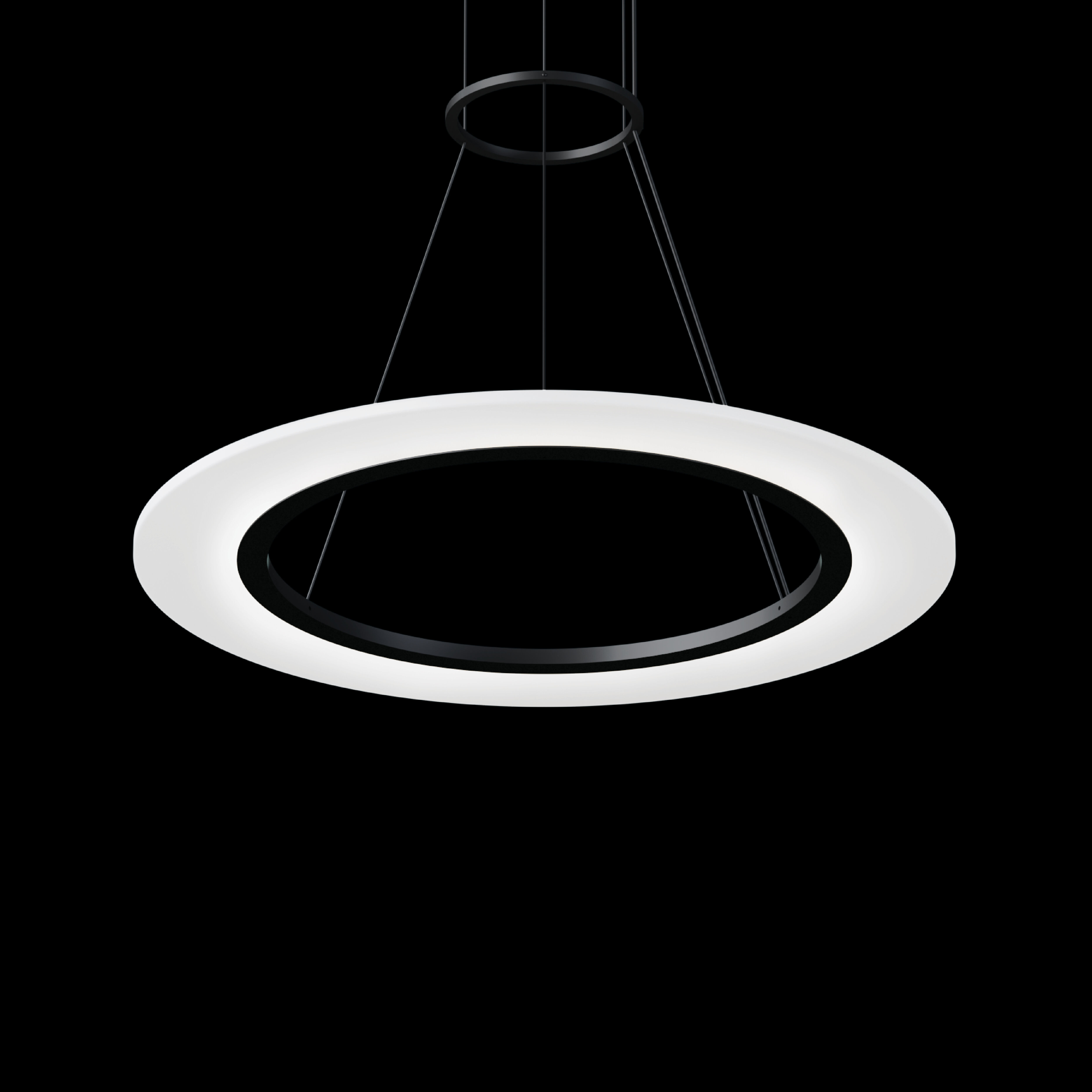 Arctic Rings LED 24 inch Satin Black Ring Pendant Ceiling Light