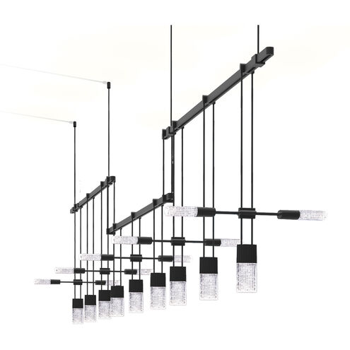 Suspenders LED 102 inch Satin Black Linear Pendant Ceiling Light