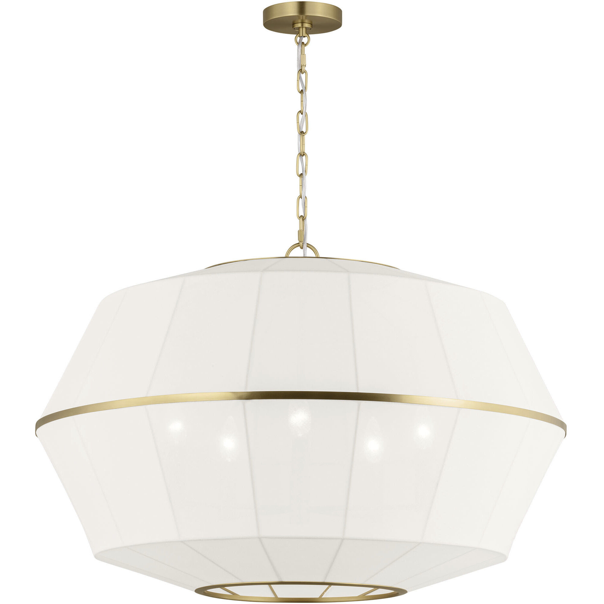 ED Ellen DeGeneres Hikari 5 Light 32.25 inch Burnished Brass Pendant Ceiling Light