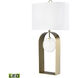 Farwell 33.5 inch 9.00 watt Honey Brass with White Table Lamp Portable Light