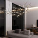 Constellation Ursa Major LED 92.75 inch Satin Brass Chandelier Ceiling Light in 3000K, Clear Faceted Acrylic, 10 FT. Cord