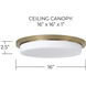 Dominic LED 16 inch Aged Brass Flush Mount Ceiling Light