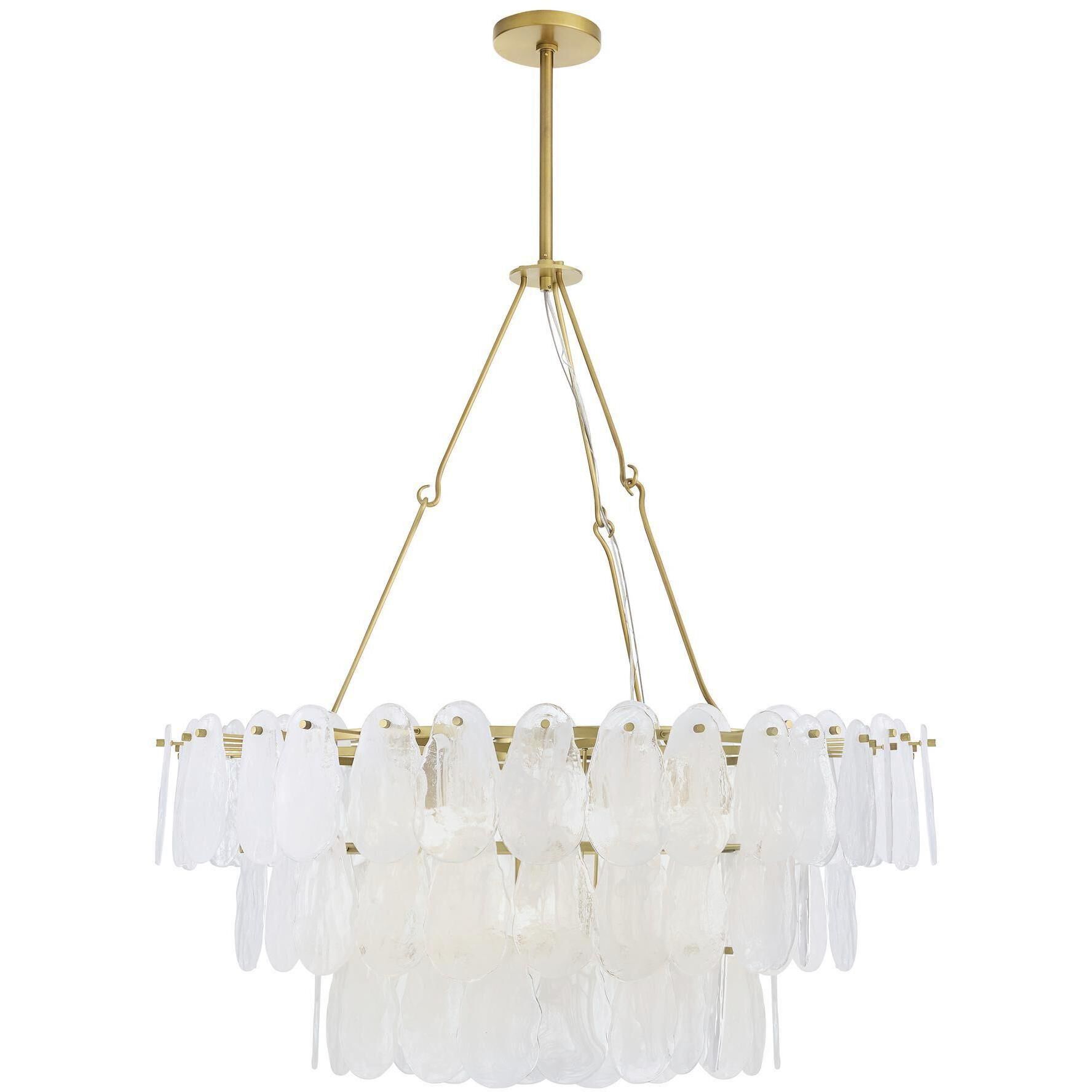 Leon 7 Light 38 inch Antique Brass Chandelier Ceiling Light, Large