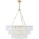 Leon 7 Light 38 inch Antique Brass Chandelier Ceiling Light, Large