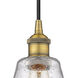 Edison Cindyrella LED 7 inch Brushed Brass Mini Pendant Ceiling Light