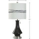 Bleaker 29 inch 150 watt Black and Silver Table Lamp Portable Light