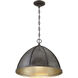 Laramie 1 Light 18 inch Chelsea Walnut Pendant Ceiling Light